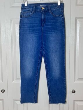 Democracy Womens “Ab” Solution Slim Straight Vintage Washed Stretch Stretch Sz 8